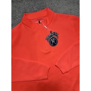 USA Palm Infinity 1/4 Zip Pullover Men's 2XL Coral Performance Sweater